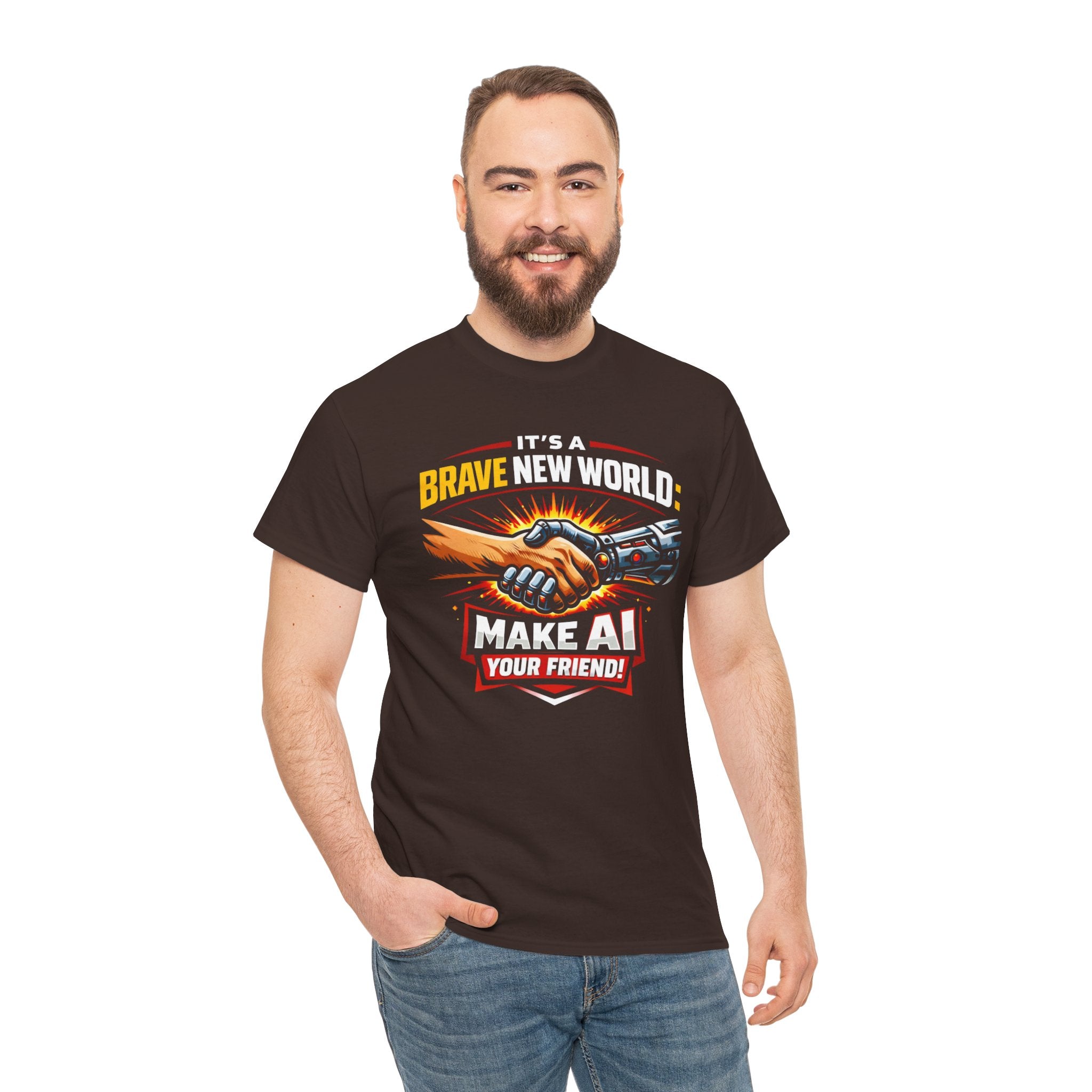"It’s a Brave New World: Make AI Your Friend" — T-Shirt