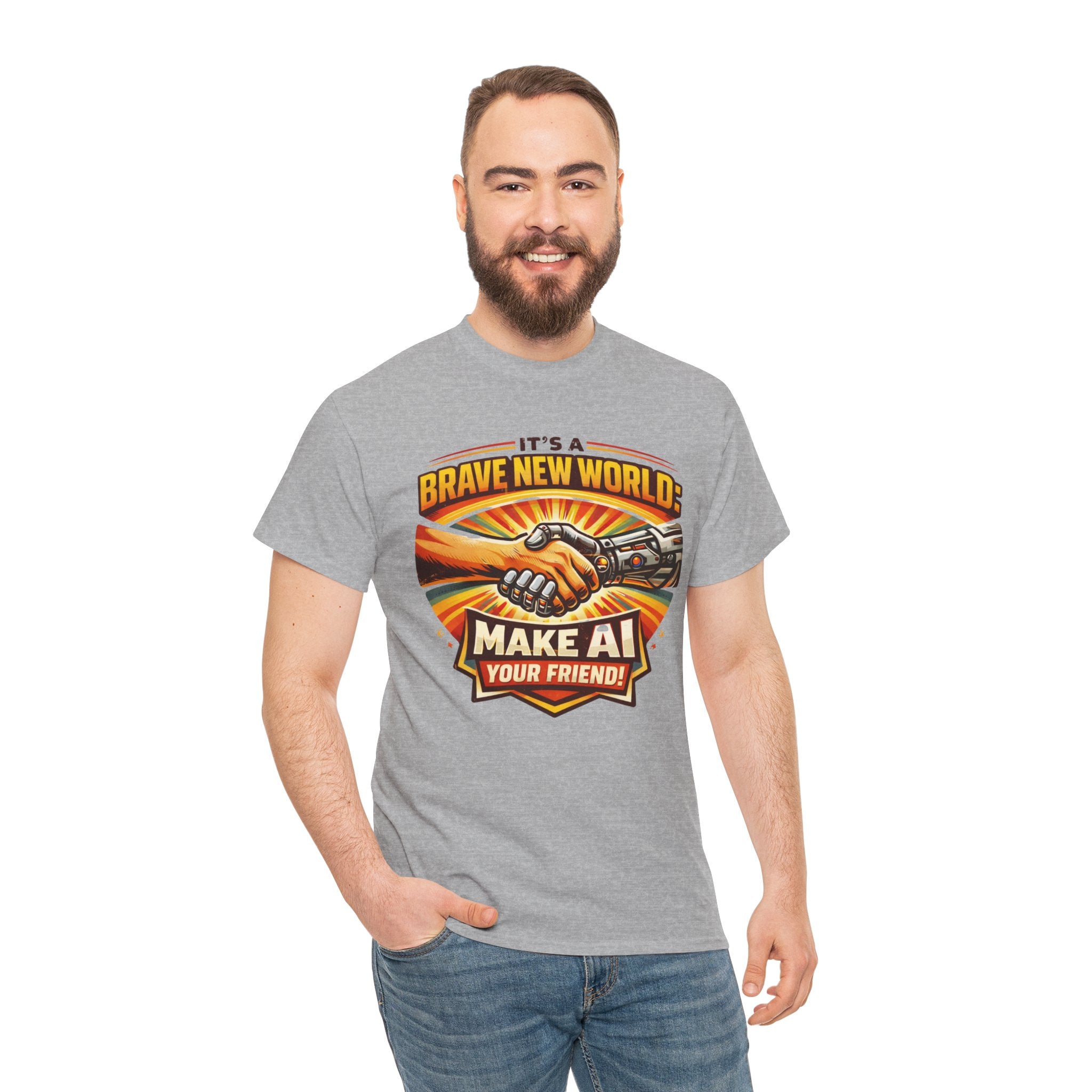 "It’s a Brave New World: Make AI Your Friend" — T-Shirt