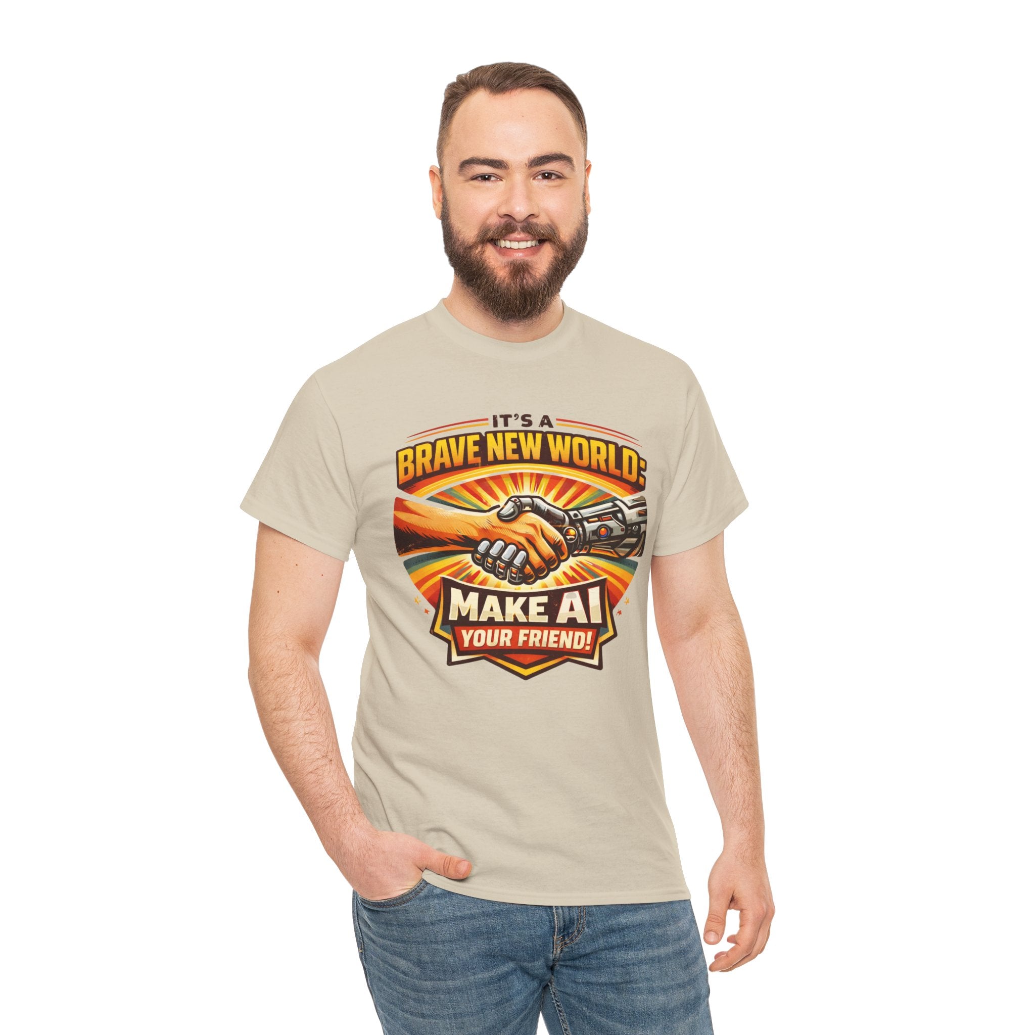 "It’s a Brave New World: Make AI Your Friend" — T-Shirt